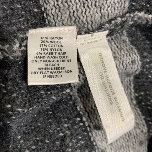 Ann Taylor Loft Gray Striped Open Cardigan – Size XS - Picture 6 of 7